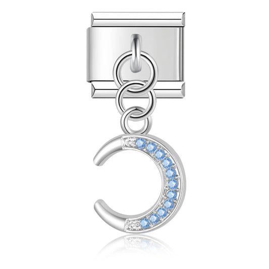 Charm Luna azul colgante
