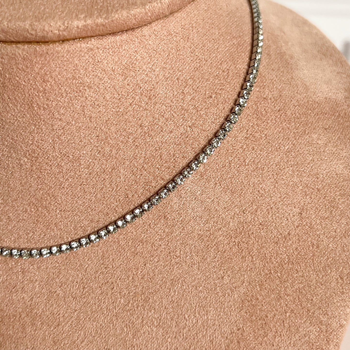 Collar Tennis Plateado
