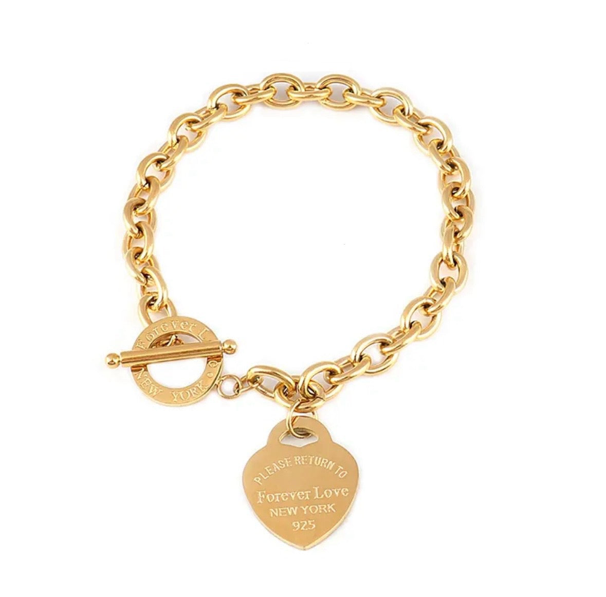 Heart T bracelet