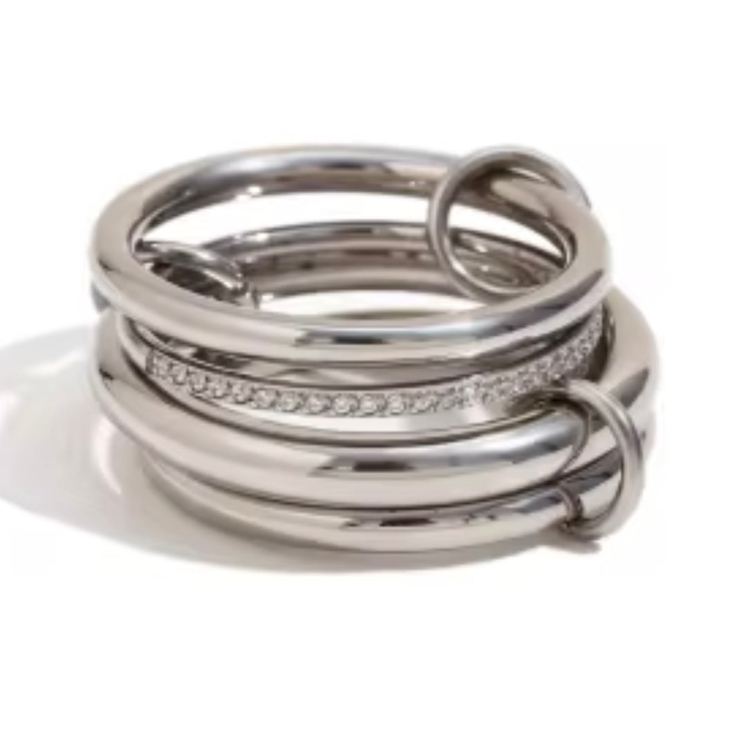 Anillo Stack 4 Plateado