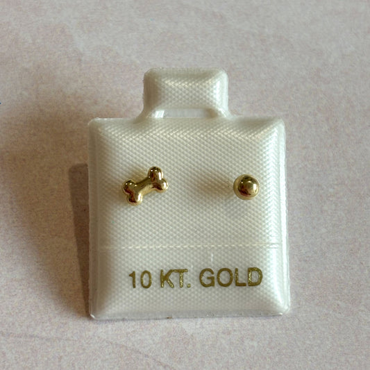 Piercing oro Huesito y Bolita
