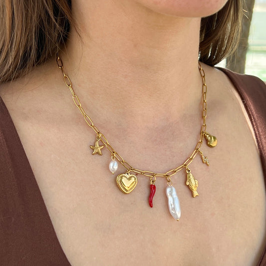 Collar Santorini charms
