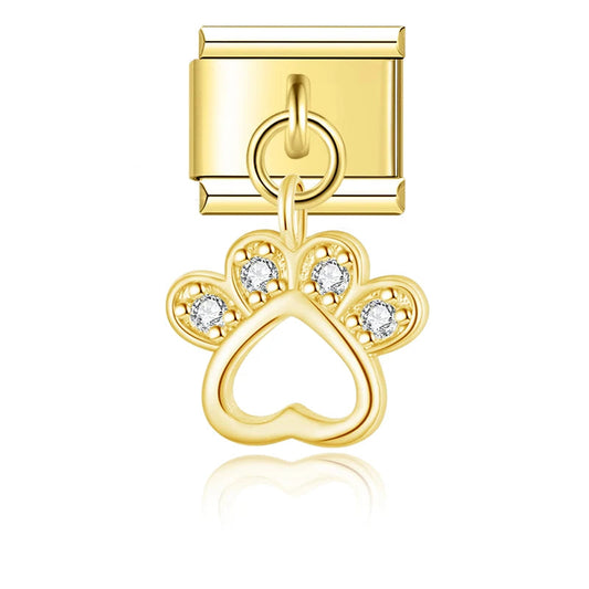 Charm Huellita colgante dorado
