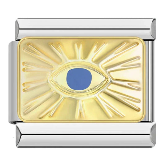 Charm Ojo azul dorado