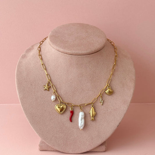 Collar Santorini charms