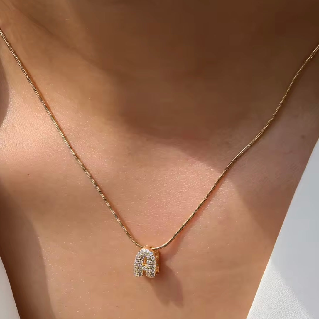 Inicial mini zirconias plateada