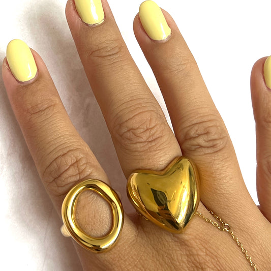 Anillo Corazón Chunky