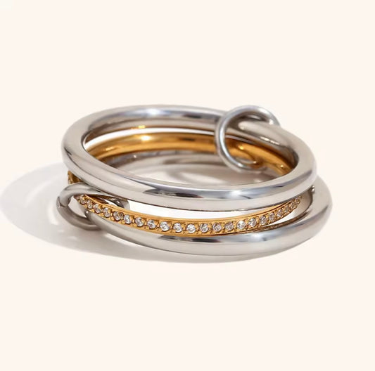 Anillo Stack Triple Plateado