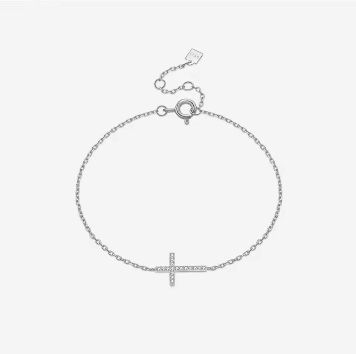 Pulsera cruz zirconias